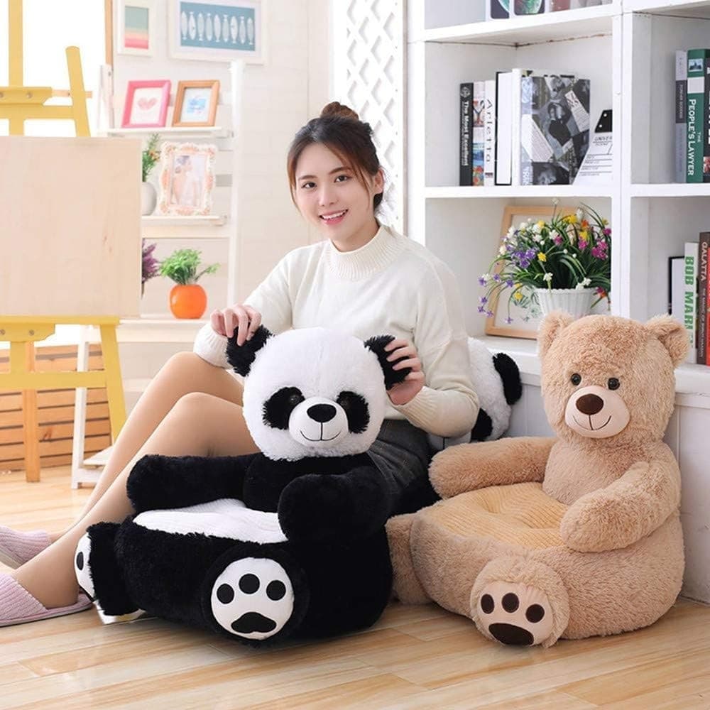 POLTRONA DIVANO PER BAMBINI SEDIA IN MORBIDO PELUCHE ANIMALE VARI SOGGETTI - 14