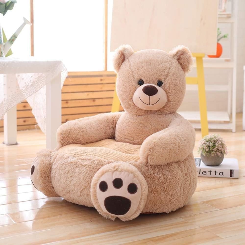 POLTRONA DIVANO PER BAMBINI SEDIA IN MORBIDO PELUCHE ANIMALE VARI SOGGETTI - 16