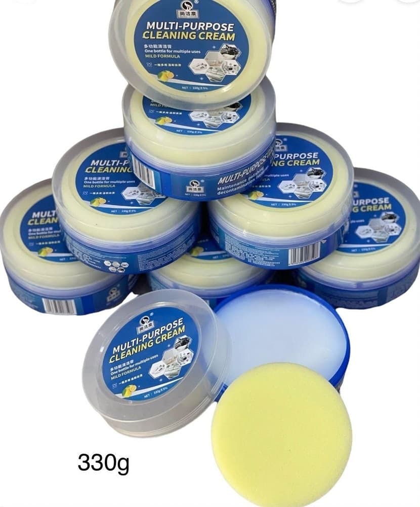 DETERGENTE PER SCARPE BIANCHE CREMA SMACCHIANTE PULIZIA E RIMOZIONE MACCHIE 330G - 8