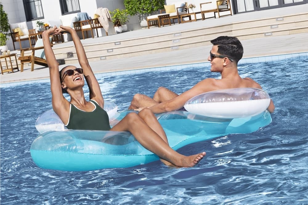 SALVAGENTE POLTRONA DOPPIO GONFIABILE 2 PERSONE CON SCHIENALE MANIGLIE PISCINA MARE 43009 - 9