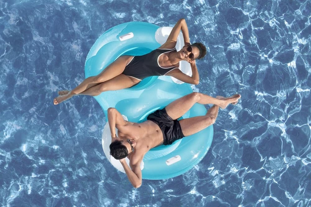 SALVAGENTE POLTRONA DOPPIO GONFIABILE 2 PERSONE CON SCHIENALE MANIGLIE PISCINA MARE 43009 - 10