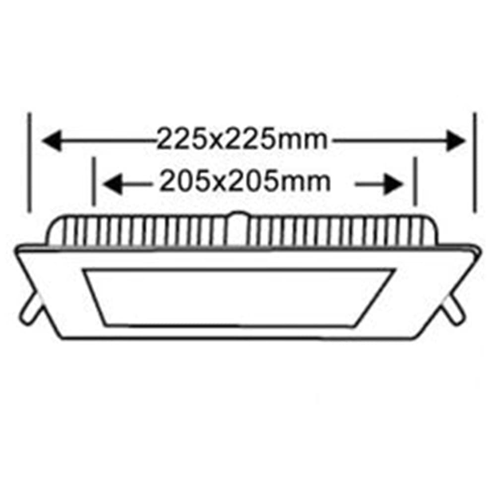 PANNELLO LED QUADRATO INCASSO 18 W CON DRIVER CCT 3000K 4000K 6500K P205A-Q3C - 6