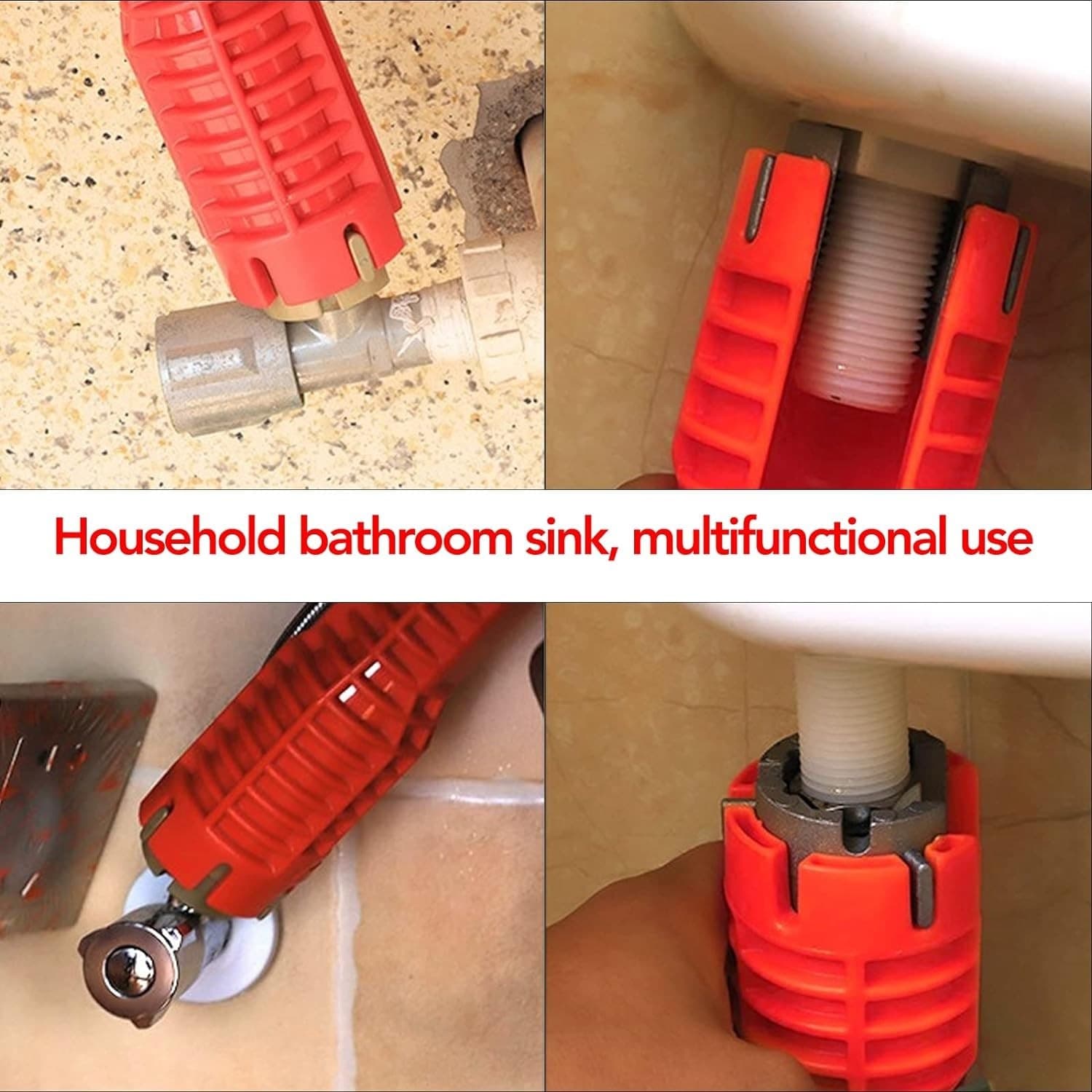 CHIAVE MULTIFUNZIONE A BUSSOLA PER INSTALLAZIONE RUBINETTI TUBO BAGNO IDRAULICO - 9