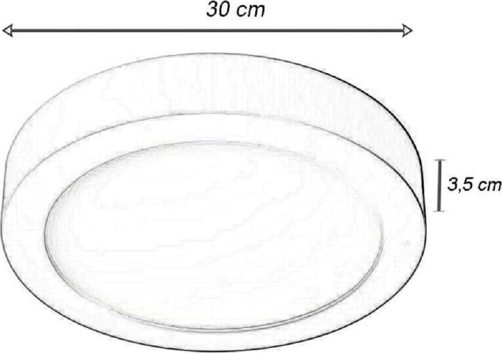 PLAFONIERA PANNELLO LED 24 WATT ROTONDO CCT TRE COLORAZIONE DI LUCE P300B-T3C - 9