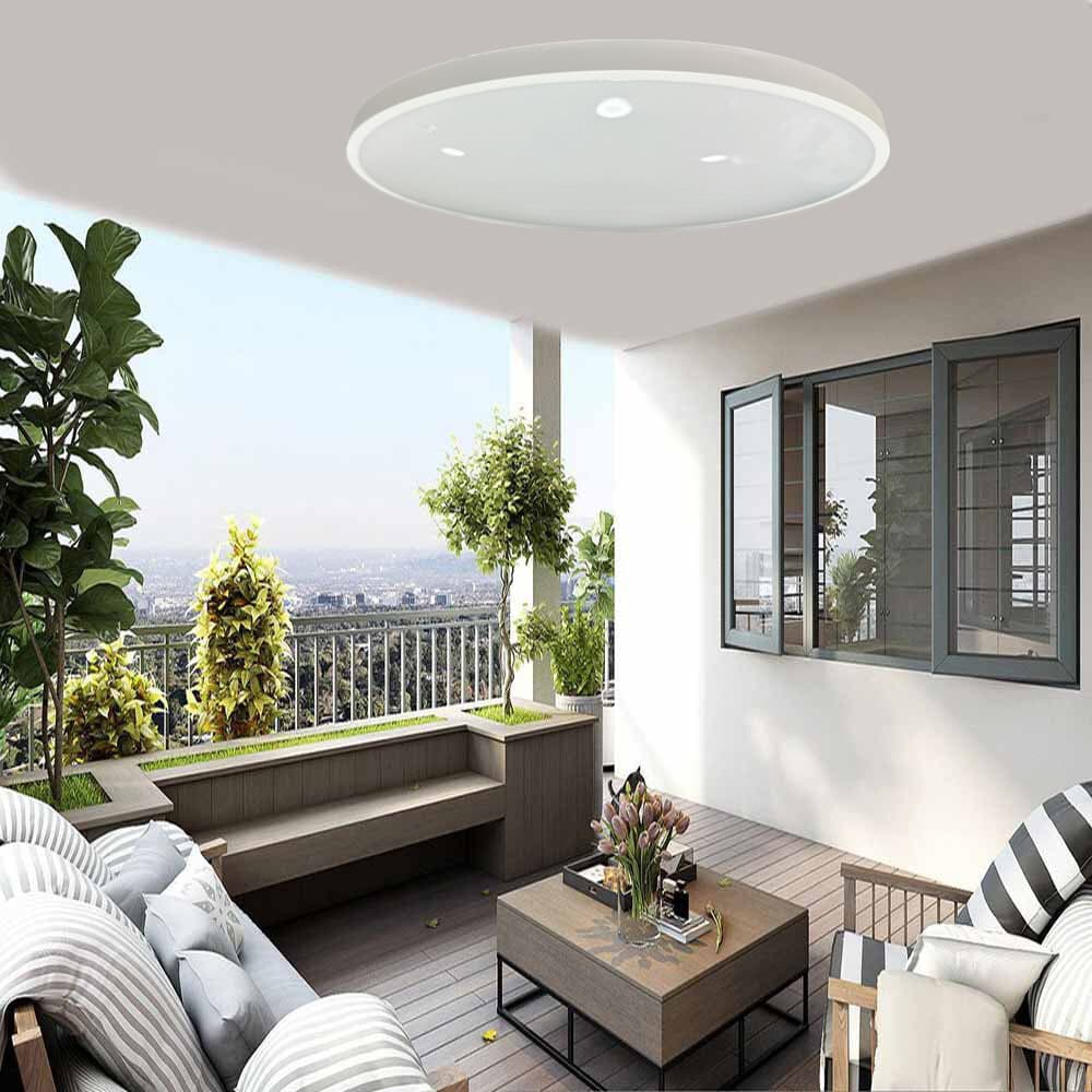 APPLIQUE DA MURO PARETE LED ROTONDO 32 W IP44 3 TEMPERATURE DI LUCE ES-PN380-3C - 6