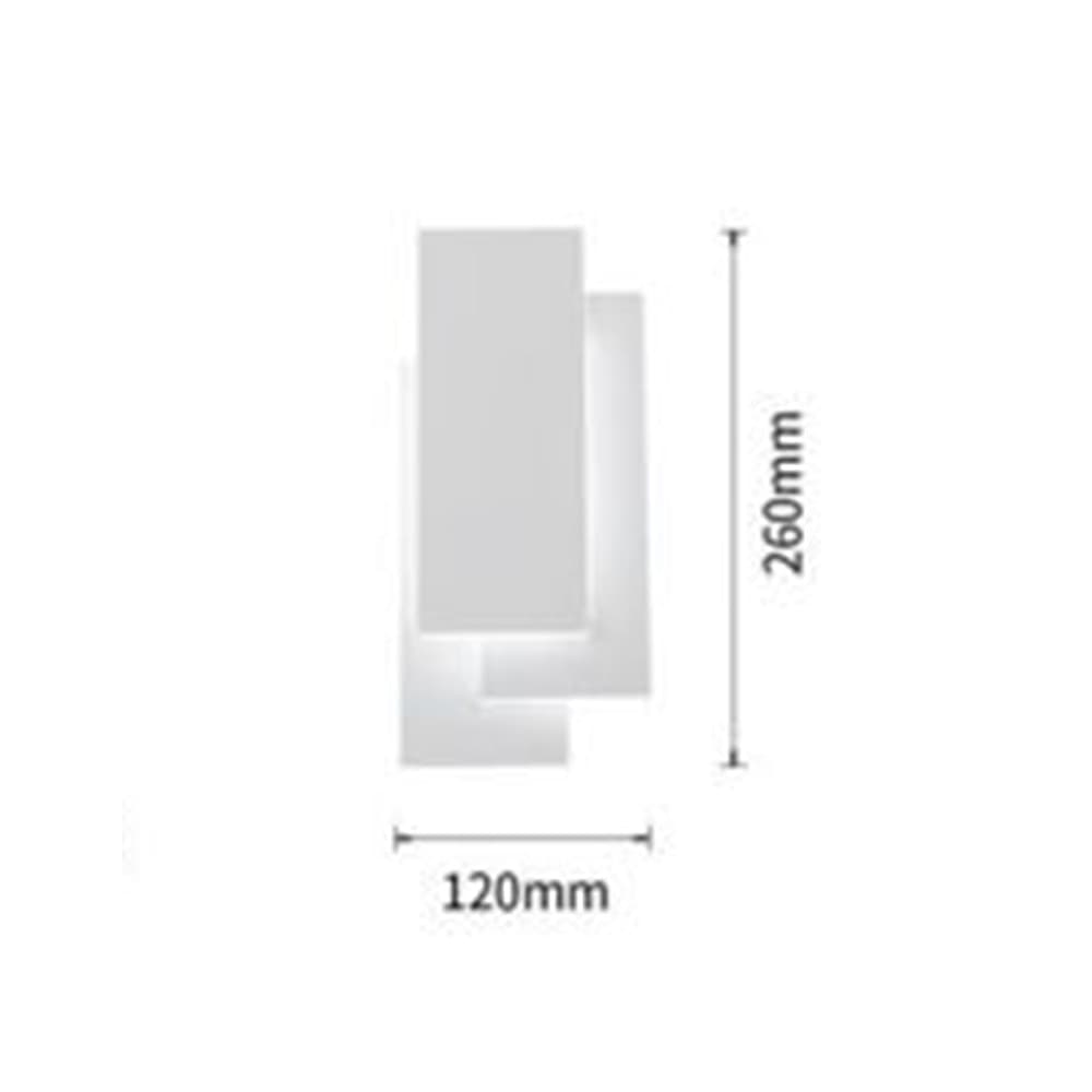 APPLIQUE LED RETTANGOLARE 12W 650 LM A PARETE 3 TEMPERATURE DI LUCE CCT E41-B3C - 6