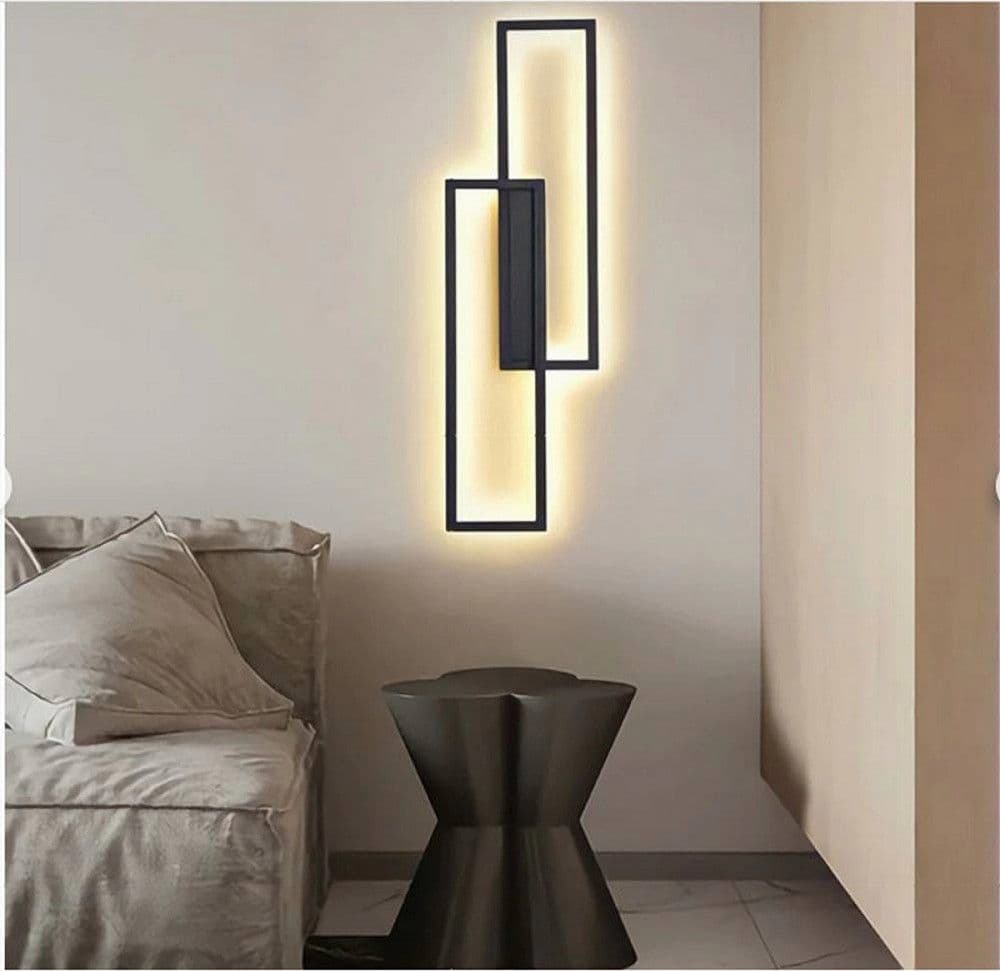 APPLIQUE DOPPIO RETTANGOLO 32 W DA PARETE LUMETTO 3 TEMPERATURE DI LUCE AQ25-N3C - 8