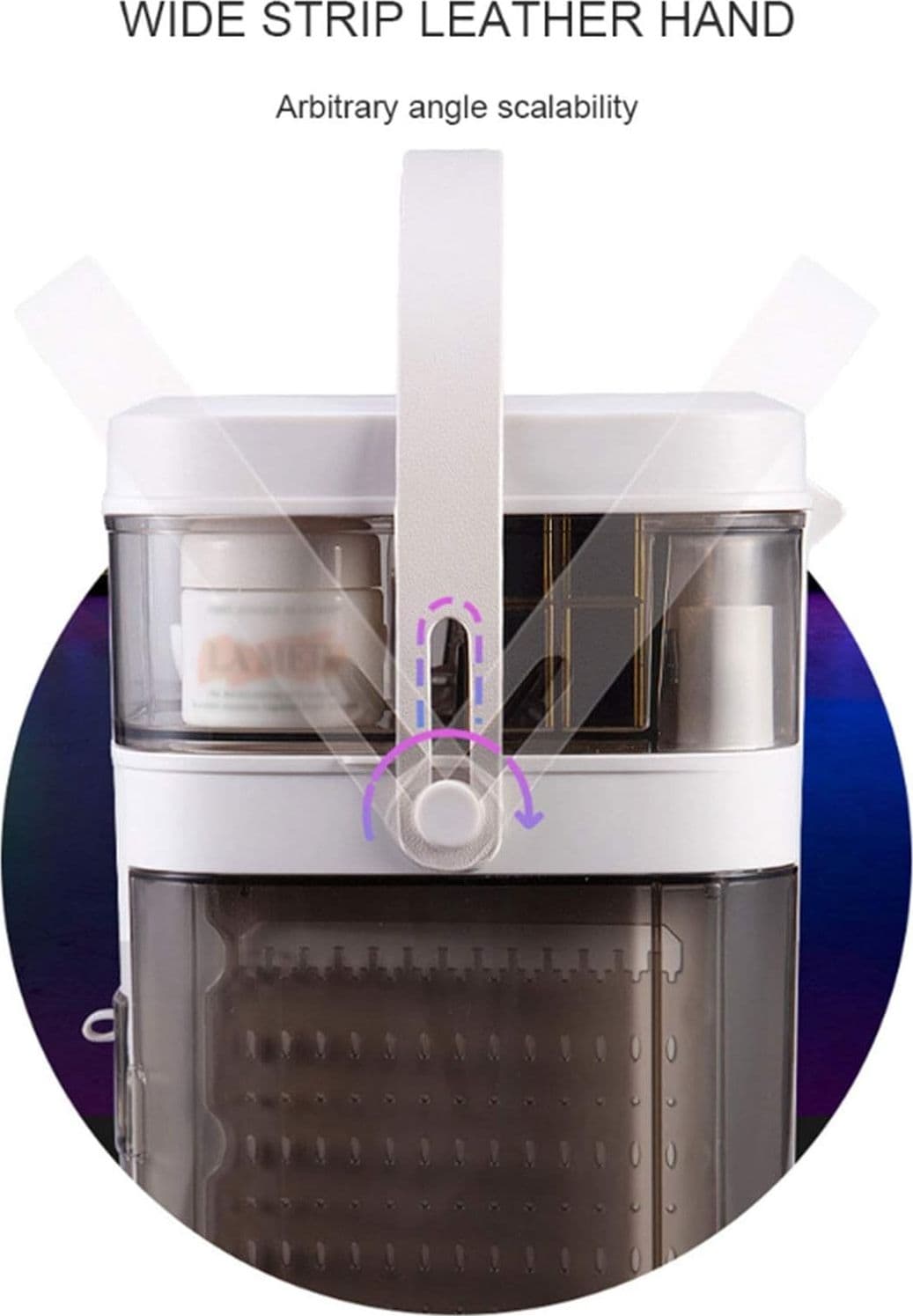 ORGANIZER BEAUTY CASE PORTA TRUCCO ACCESSORI GIOIELLI CON SPECCHIO LED CASSETTI - 15