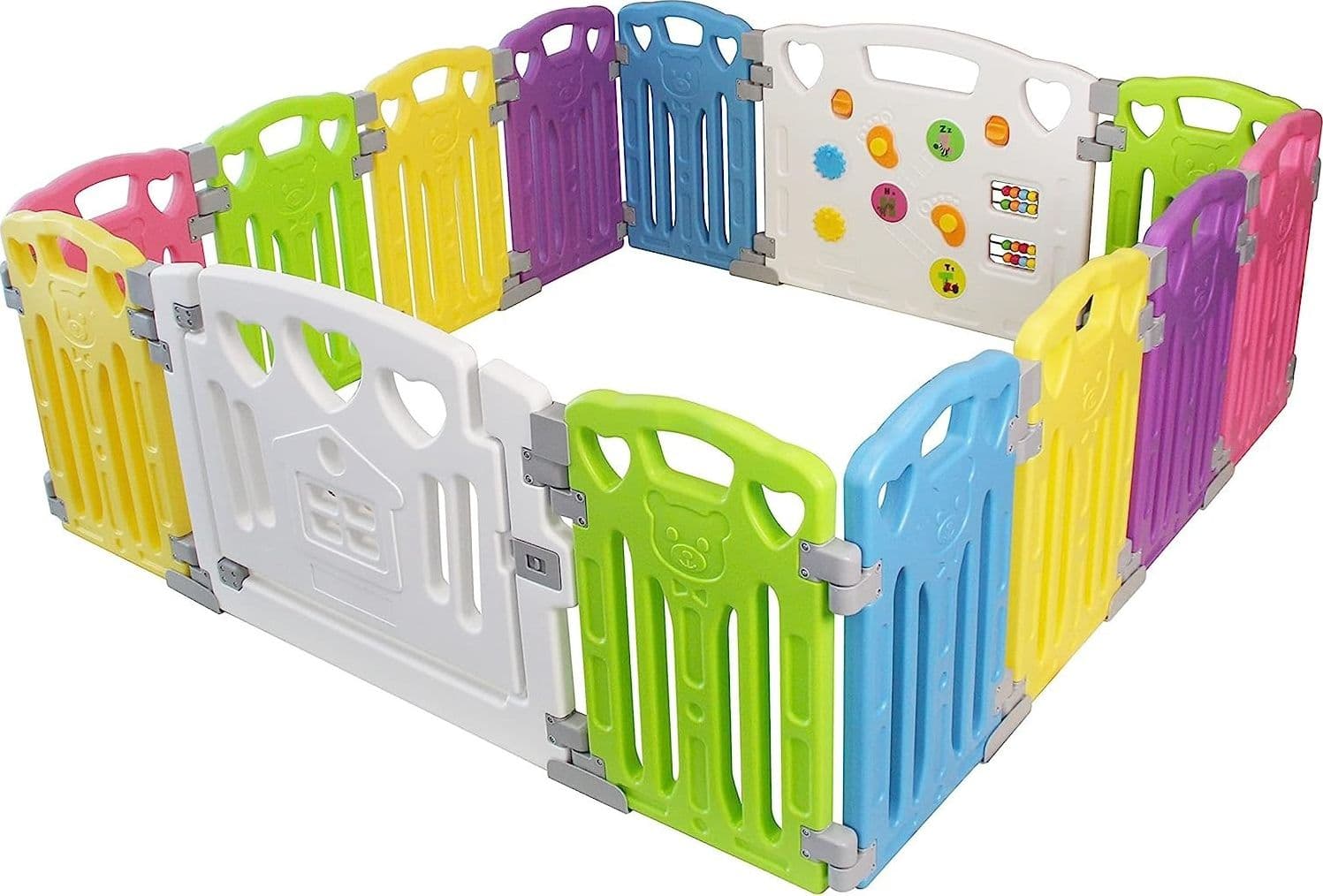 BOX PER BAMBINI PROTEZIONE BARRIERA DI SICUREZZA RECINTO GIOCHI 150X150X60 CM - 10