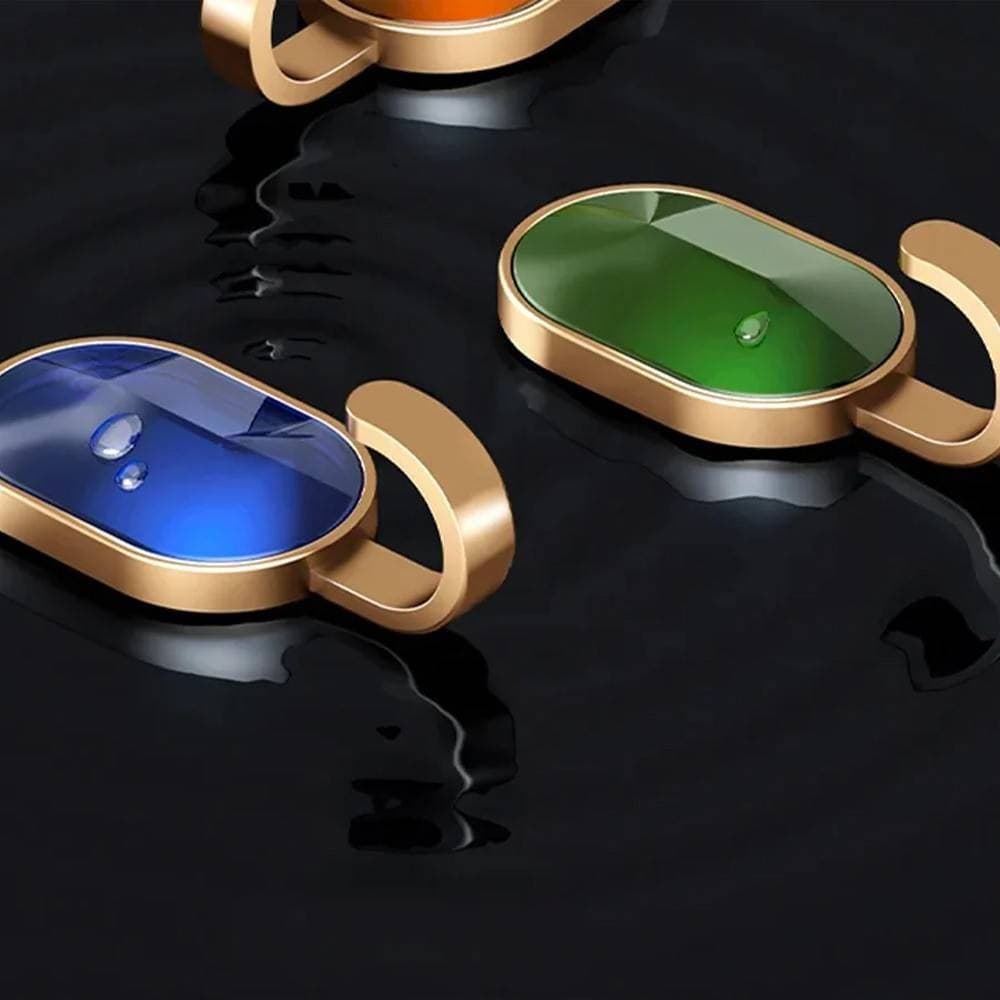 APPENDINI LUXURY SET DA 4 GANCI A PARETE MURO EFFETTO GIOELLI PREZIOSI DORATO - 6