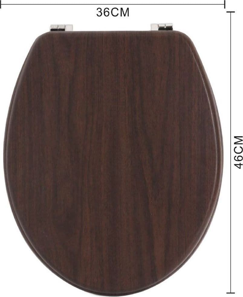 COPRIWATER UNIVERSALE STANDARD MDF DI LEGNO 46X36CM COLORE MARRONE LEGNO SCURO - 5