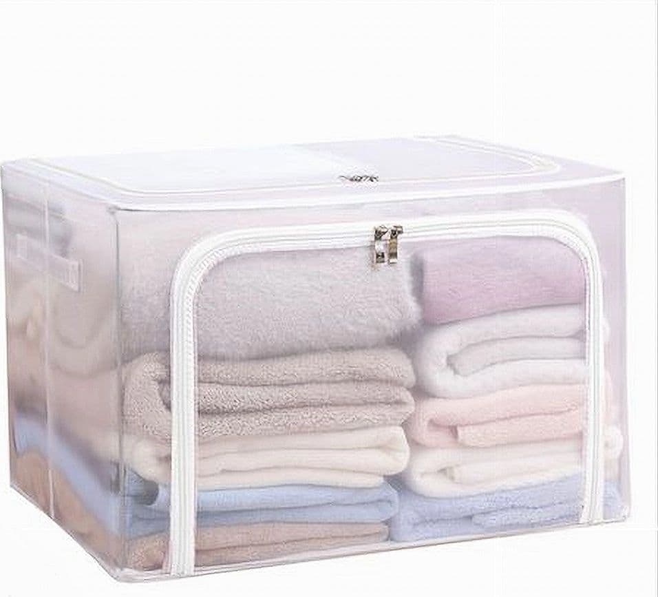 BOX SCATOLA SALVASPAZIO PORTATUTTO VESTITI ARMADIO ORGANIZER 40X30X20 CM 59980 - 2