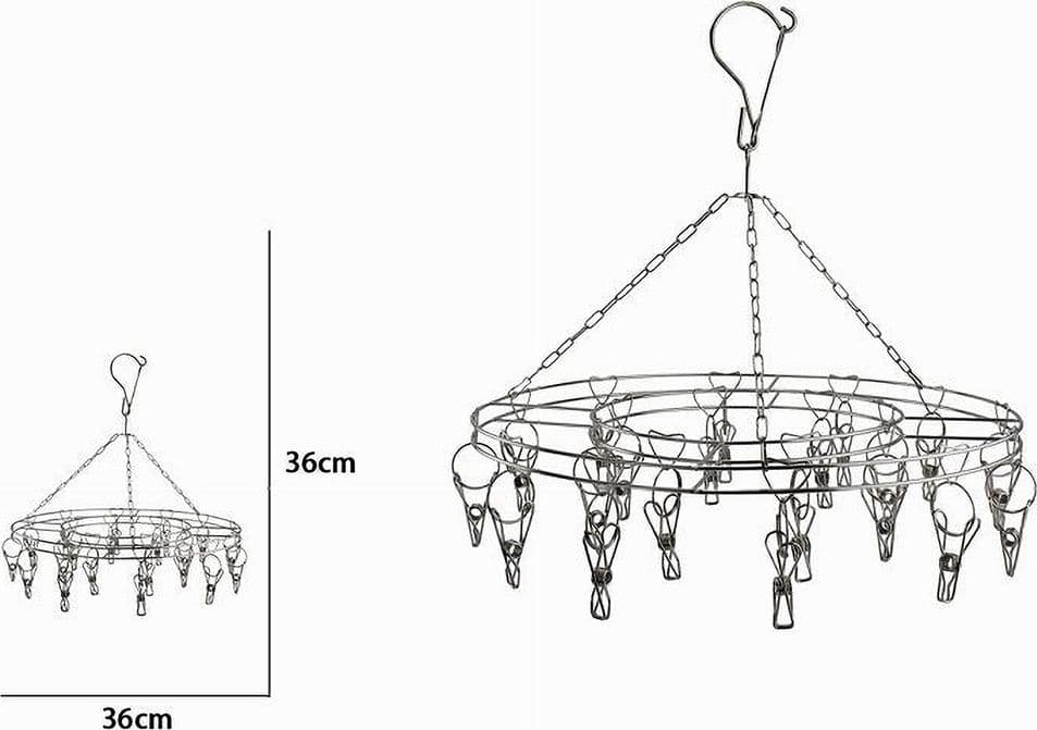 STENDIBIANCHERIA 20 MOLLETTE ROTONDO 36 CM IN ACCIAIO STENDINO BIANCHERIA 10464 - 2