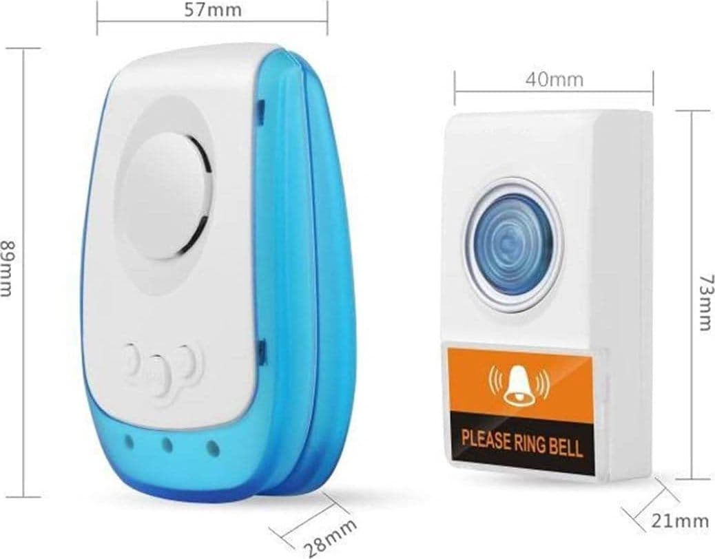 CAMPANELLO WIRELESS SENZA FILI 38 SUONERIE REGOLABILI DISTANZA OPERATIVA 150MT - 7