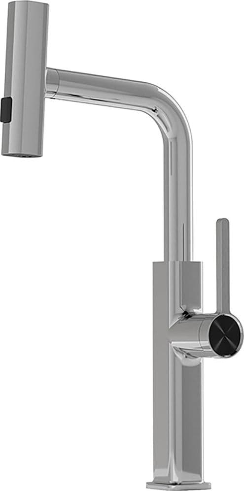 RUBINETTO CUCINA ESTRAIBILE EROGATORE GIREVOLE 2 GETTI CROMATO MISCELATORE 87255 - 9