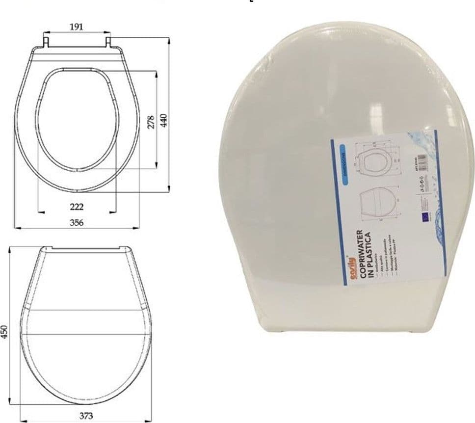 COPRIWATER COPRIVASO SEDILE WC IN PLASTICA TAVOLETTA DA BAGNO VIOLA BIANCO 87640 - 2