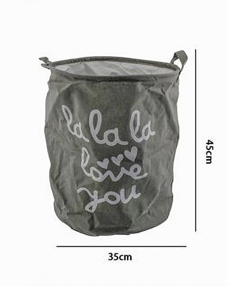 CESTO PORTABIANCHERIA PIEGHEVOLE SCRITTA ORGANIZER VESTITI SPORCHI 35X45CM 10472 - 2