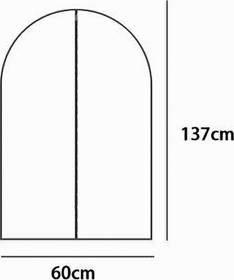 CUSTODIA COPRIABITO FODERA INDUMENTI GIACCA CAPPOTTO CON CERNIERA 60X137CM 87417 - 3