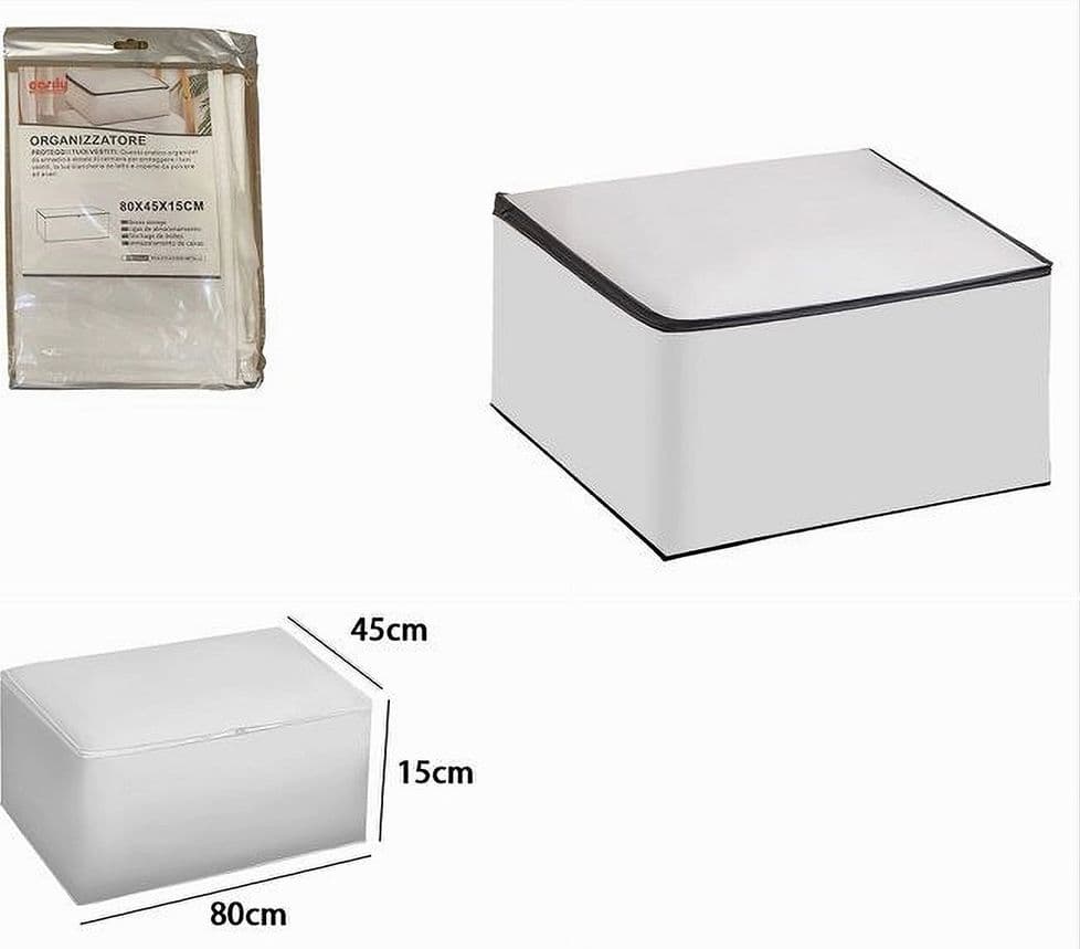 ORGANIZER PER VESTITI SCATOLE PIEGHEVOLI SALVASPAZI CONTENITORE 80X45X15CM 87421 - 5
