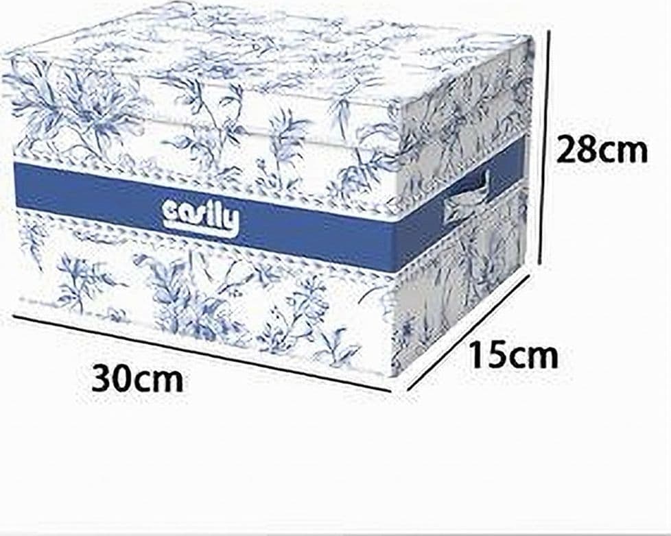 BOX PORTATUTTO SCATOLA SALVASPAZIO CONTENITORE ORGANIZER 30X28X15CM FANTASIA 87313 - 6