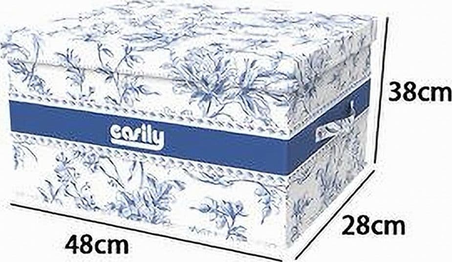 BOX PORTATUTTO SCATOLA SALVASPAZIO CONTENITORE ORGANIZER 48X38X28CM FANTASIA 87322 - 6