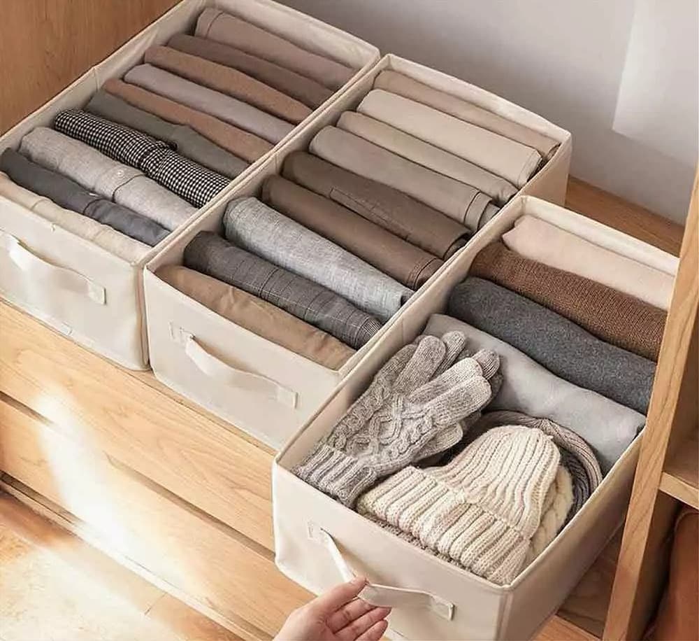 ORGANIZER SALVASPAZIO ARMADI PIEGHEVOLE 9 SCOMPARTI CONTENITORE 44X20X30CM 87404 - 12