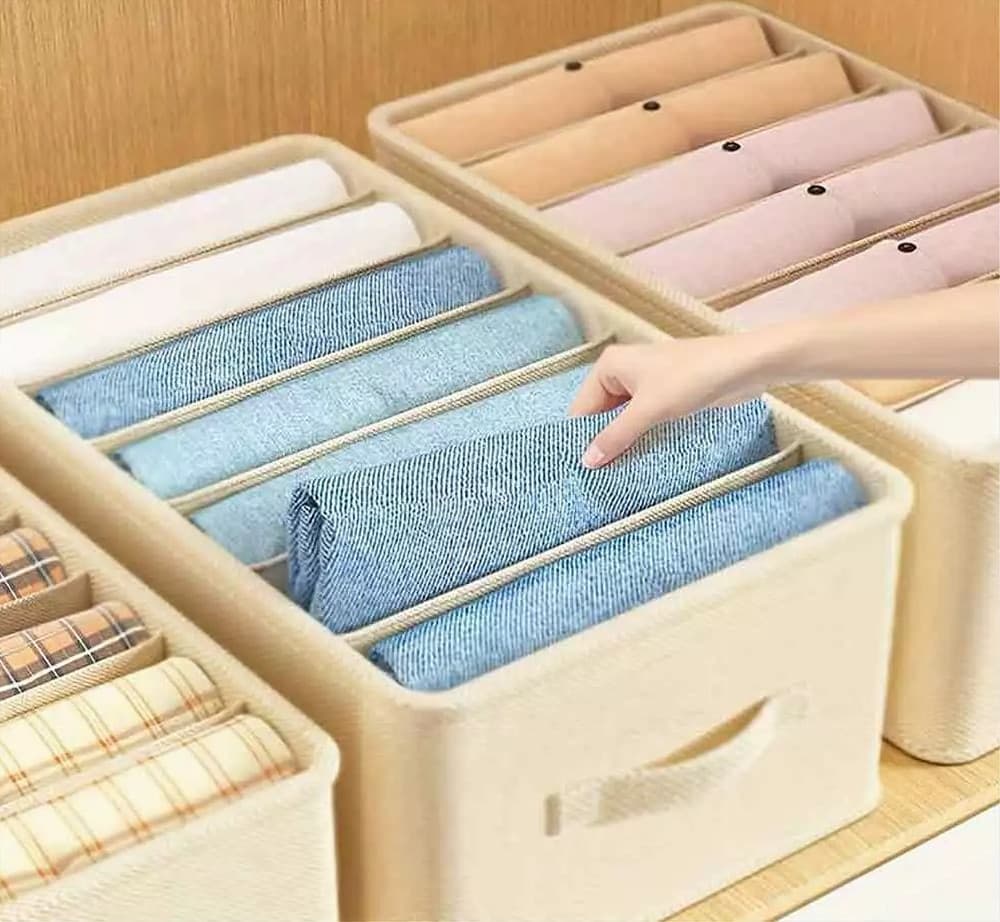 ORGANIZER SALVASPAZIO ARMADI PIEGHEVOLE 9 SCOMPARTI CONTENITORE 44X20X30CM 87404 - 13
