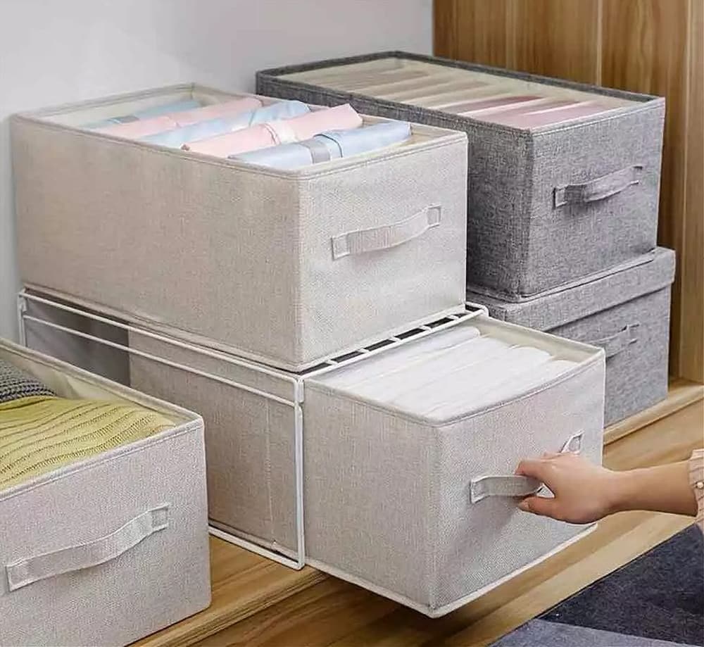 ORGANIZER SALVASPAZIO ARMADI PIEGHEVOLE 9 SCOMPARTI CONTENITORE 44X20X30CM 87404 - 15