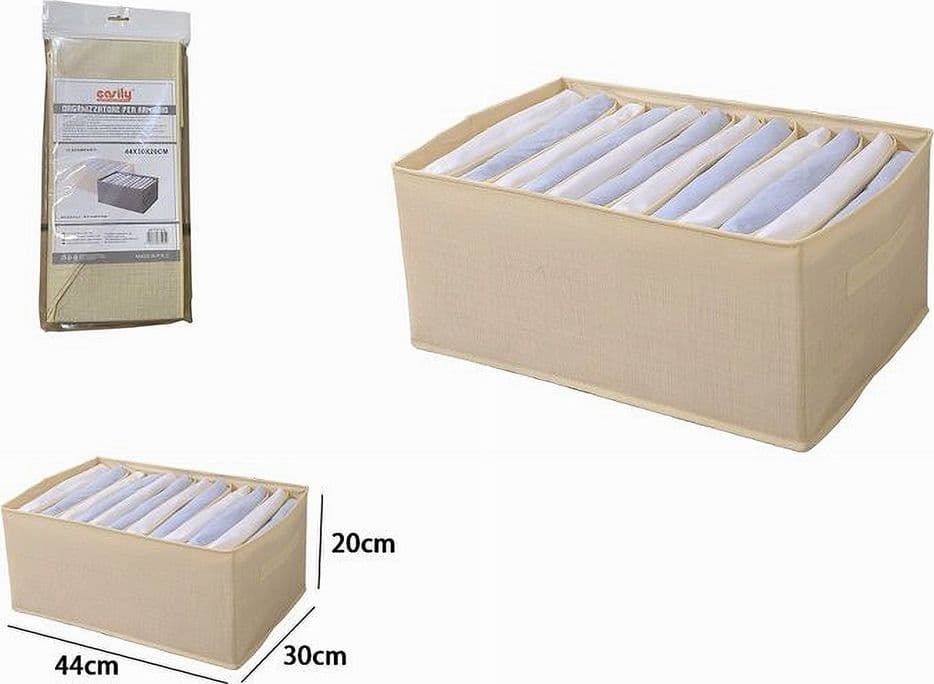 ORGANIZER SALVASPAZI ARMADI PIEGHEVOLE 12 SCOMPARTI CONTENITORE 44X20X30CM 87405 - 9