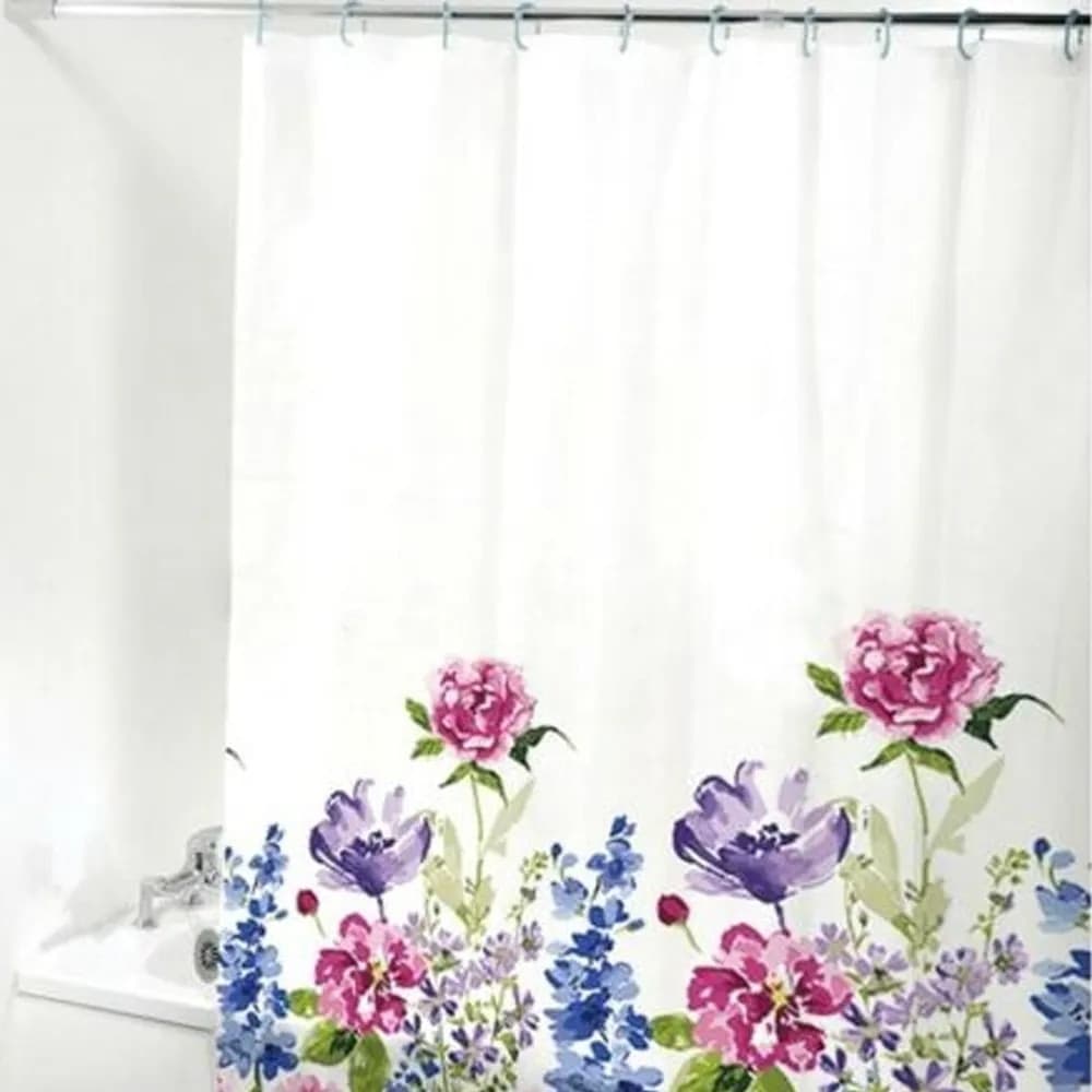 TENDA PER DOCCIA BAGNO STAMPA GARDEN FIORI FLOREALE 240X200CM CON 12 GANCI 87570 - 9