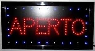 INSEGNA LUMINOSA INSEGNE LUMINOSE A LED CON SCRITTA APERTO PER LOCALI COMMERCIAL - 3