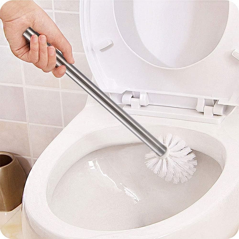 TESTINA TONDA PER SCOPINO WC RICAMBIO SPAZZOLONE PULIZIA BAGNO BIANCO 10CM 79825 - 4