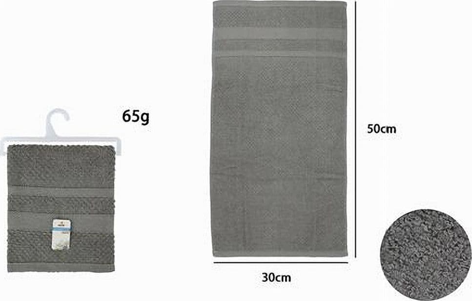 ASCIUGAMANO DA BAGNO OSPITE IN COTONE MORBIDA 30X50 CM 65 GR COLORE GRIGIO 79499 - 2