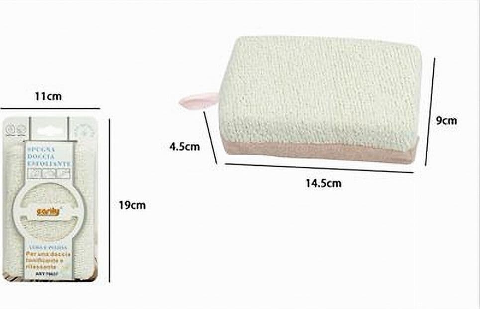 SPUGNA DOCCIA ESFOLIANTE TONICA RILASSA PER CURA DI PELLE CORPO BAGNO ROSA 79637 - 2