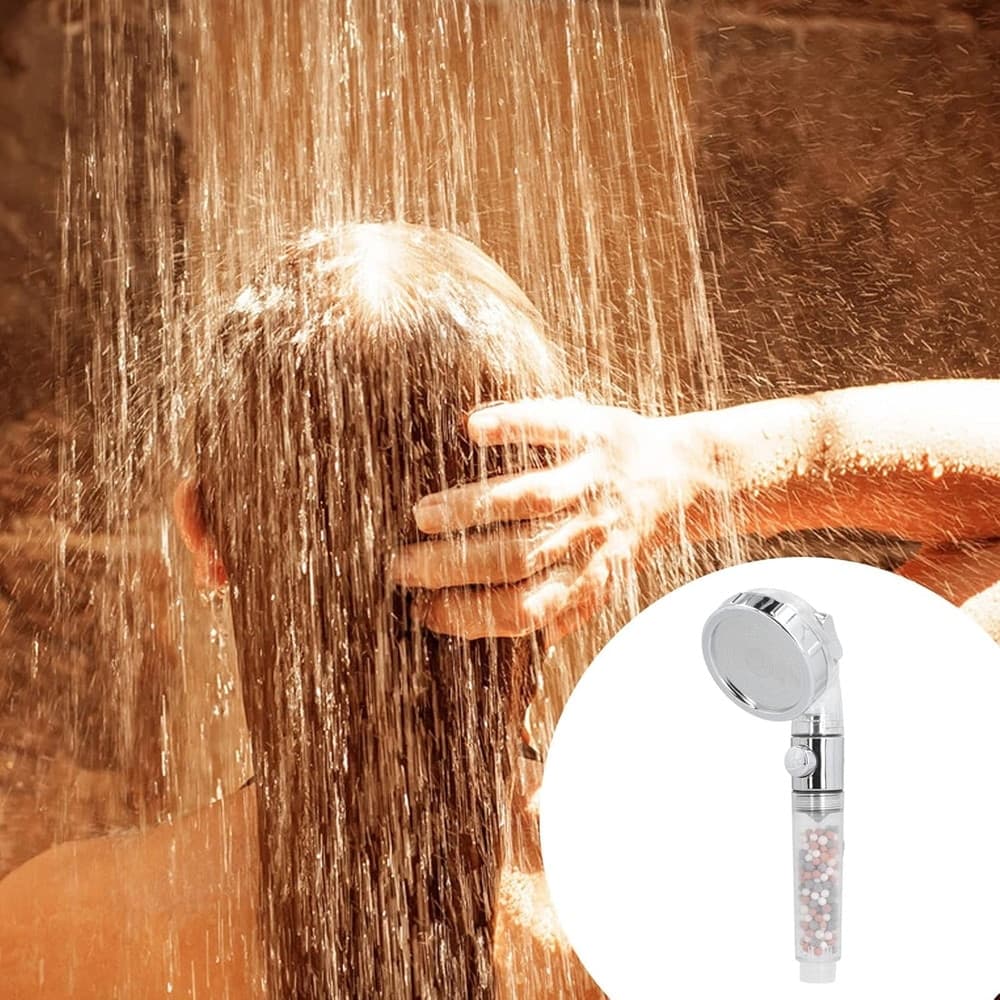 DOCCETTA SOFFIONE DOCCIA BAGNO CON FILTRO PULSANTE DOCCINO PER IDROTERAPIA 87541 - 11