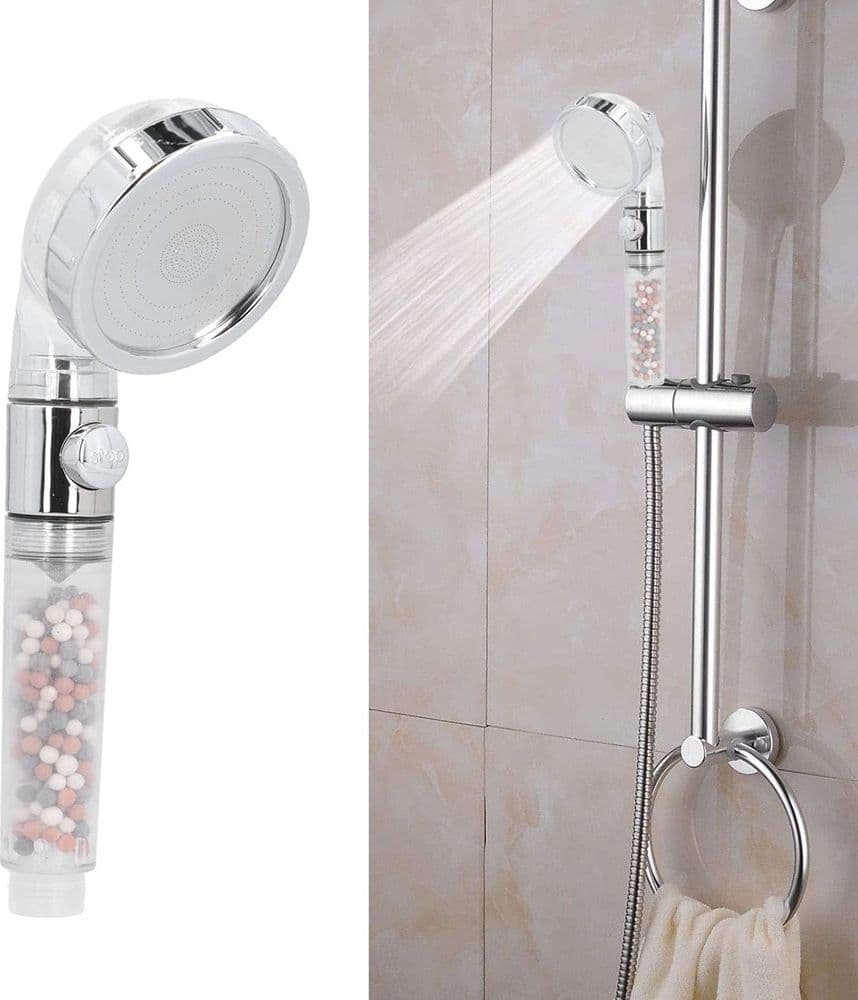 DOCCETTA SOFFIONE DOCCIA BAGNO CON FILTRO PULSANTE DOCCINO PER IDROTERAPIA 87541 - 9