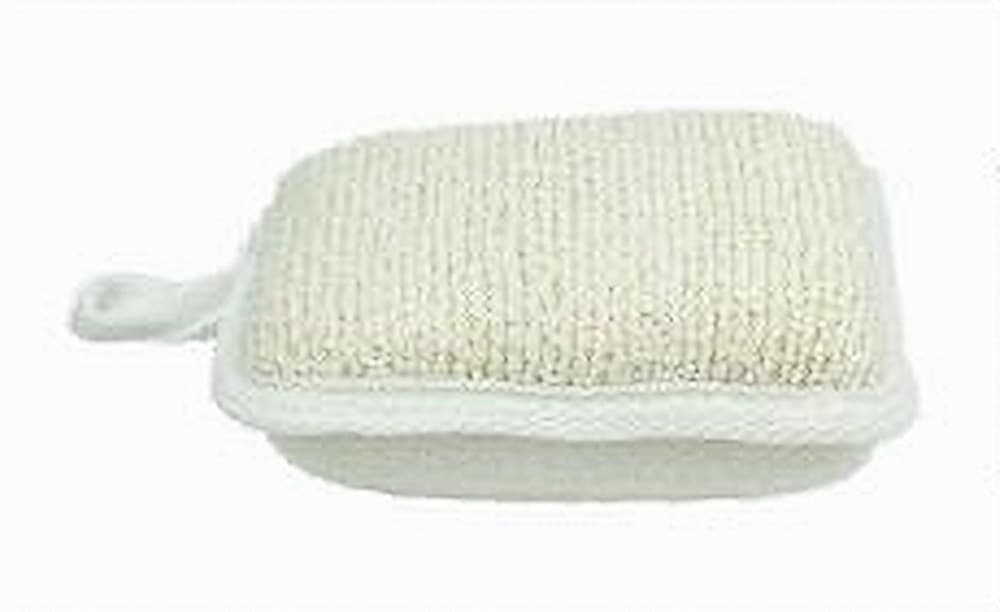 SPUGNA DOCCIA ESFOLIANTE BAGNO PER CURA CORPO BOMBATA 13X9.5X4.5 CM BIANCA 79648 - 3