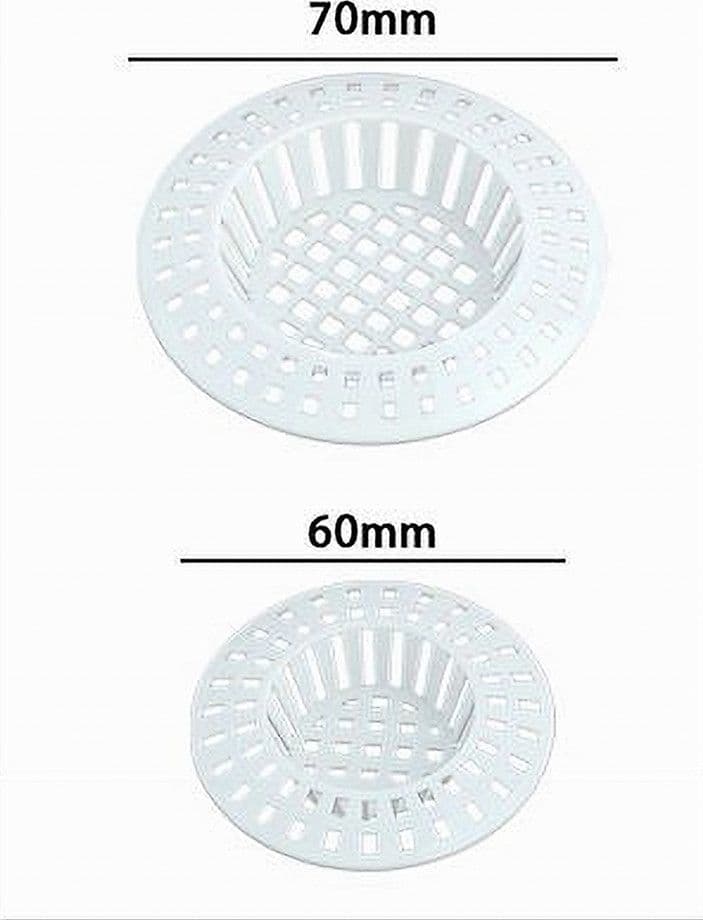 SET 2PZ FILTRO A RETE RACCOGLI RIFIUTI SCARICO PER LAVELLO DA 6/7CM BIANCO 87629 - 5