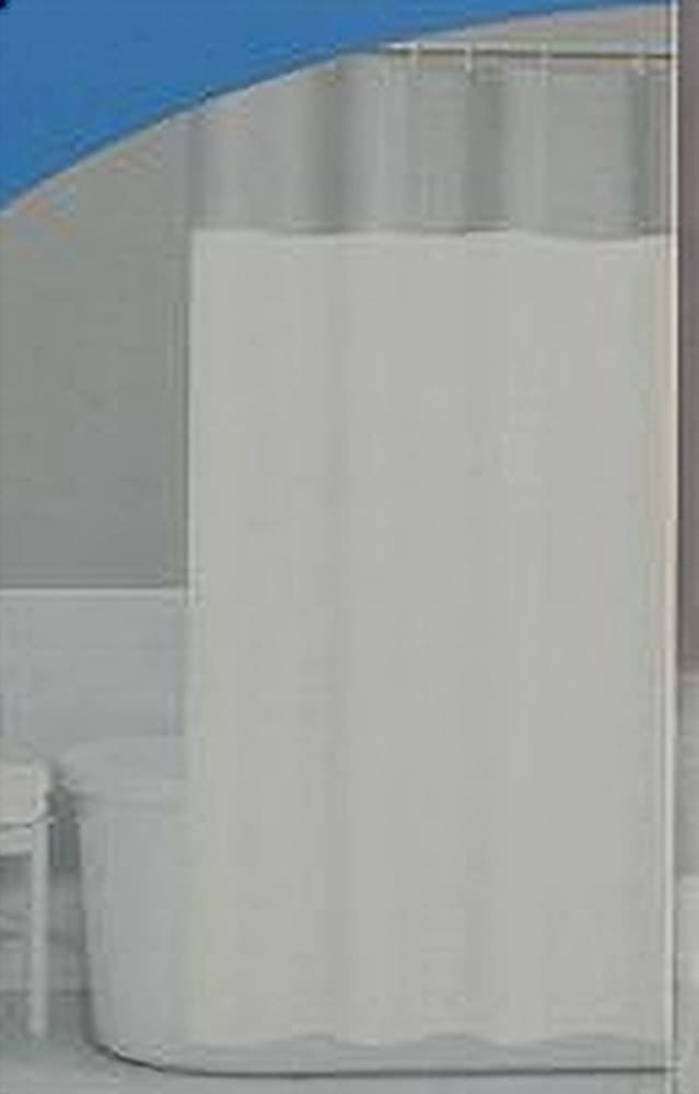 TENDA DA DOCCIA VASCA BAGNO PEVA CON 12 GANCI 180X200 CM TRASPARENTE BEIGE 69492 - 2