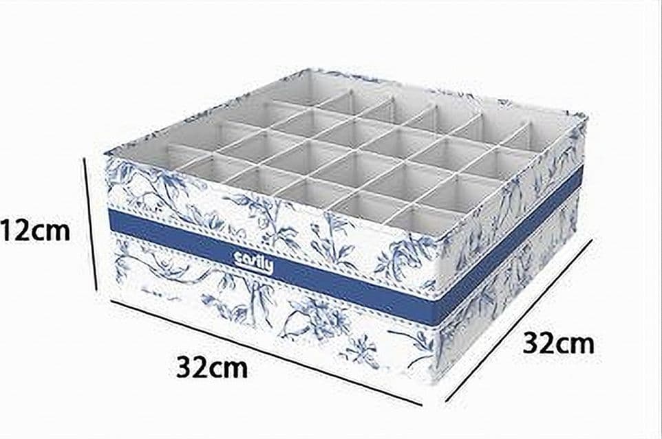 ORGANIZER PER ARMADIO 24 SCOMPARTI SCATOLA SALVASPAZIO 32X32X12CM FANTASIA 87334 - 6