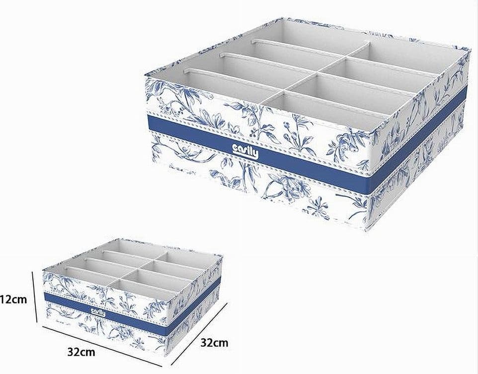 ORGANIZER PER ARMADIO 8 SCOMPARTI SCATOLA SALVASPAZIO 32X32X12CM FANTASIA 87330 - 6