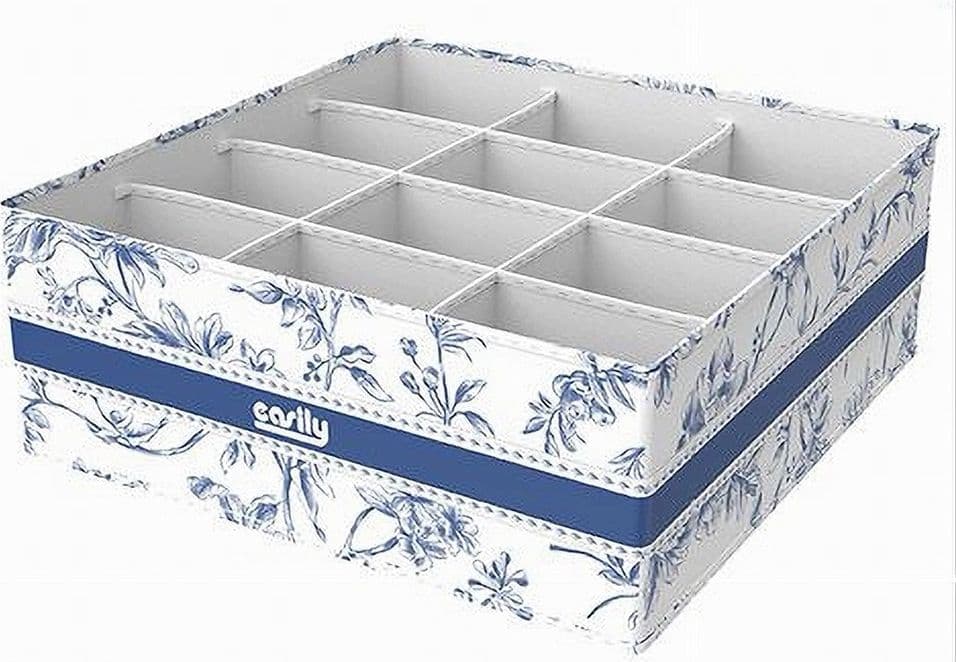 ORGANIZER PER ARMADIO 12 SCOMPARTI SCATOLA SALVASPAZIO 32X32X12CM FANTASIA 87331 - 6