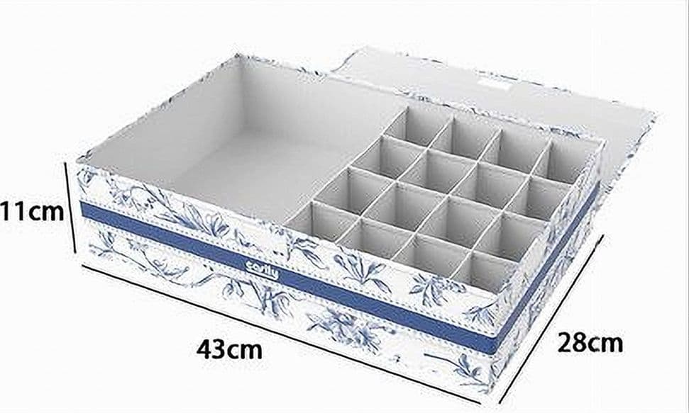 ORGANIZER ARMADIO 16 + 1 SCOMPARTI SCATOLA SALVASPAZIO 43X28X11CM FANTASIA 87325 - 6