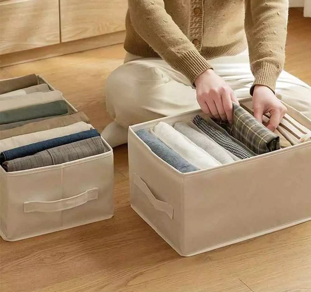 ORGANIZER SALVASPAZIO PER ARMADI SCATOLA PIEGHEVOLE 6 SCOMPARTI 36X20X25CM 87401 - 14