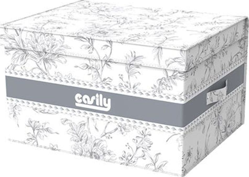 BOX PORTATUTTO SCATOLA SALVASPAZIO CONTENITORE ORGANIZER 40X30X25CM FANTASIA 87315 - 5
