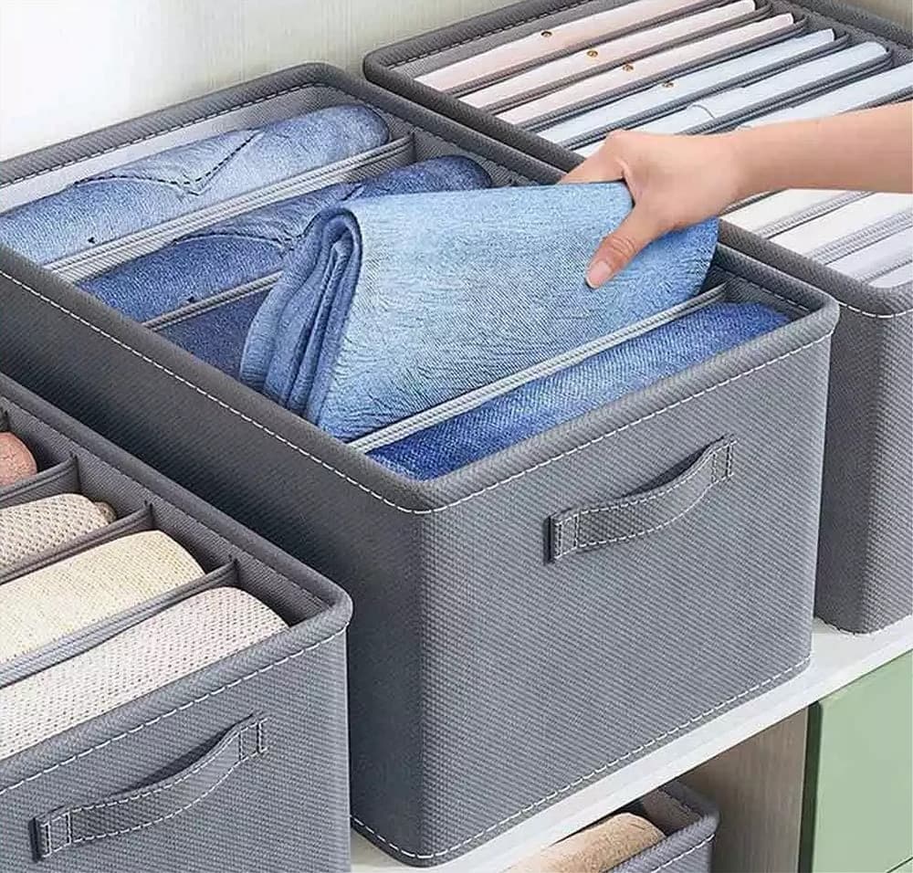 ORGANIZER SALVASPAZIO PER ARMADI SCATOLA PIEGHEVOLE 9 SCOMPARTI 36X20X25CM 87402 - 13