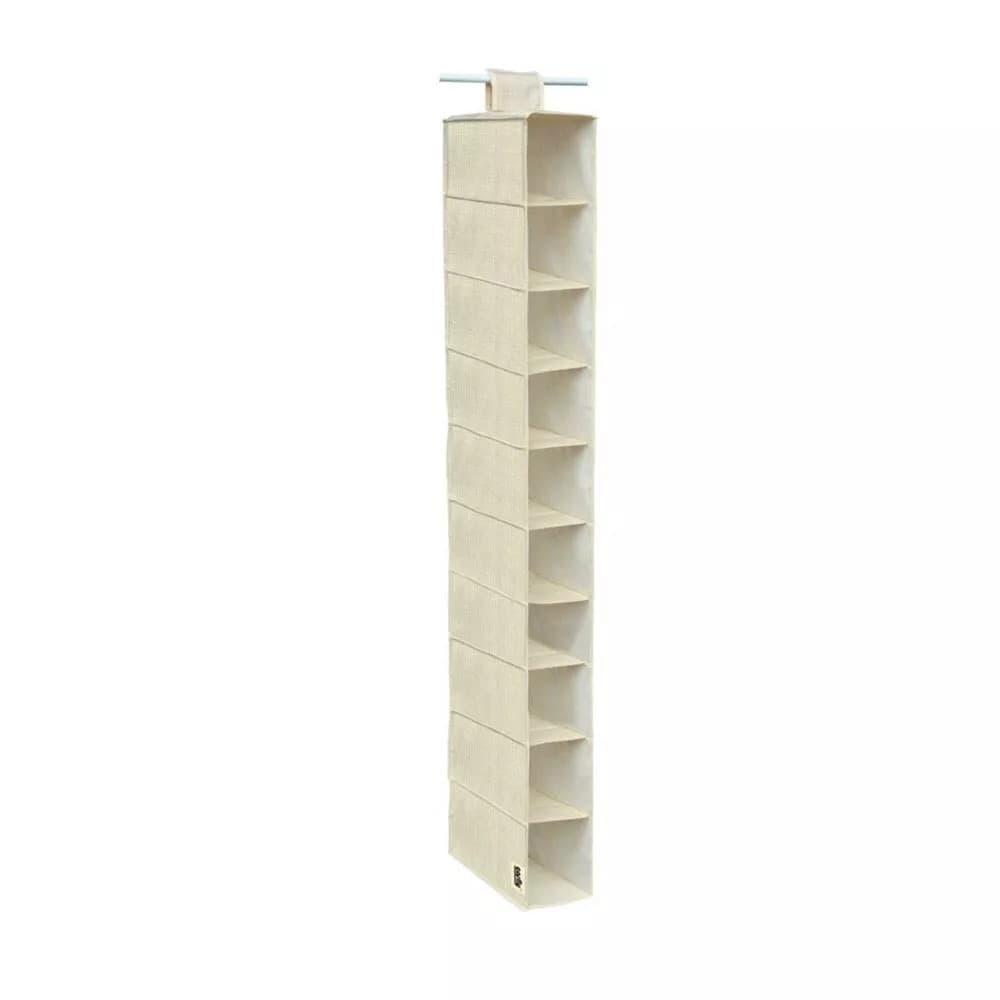 ORGANIZER ARMADIO PORTATUTTO PENSILE SCARPE BORSE 10 RIPIANI 15X30X120 CM 69705 - 4