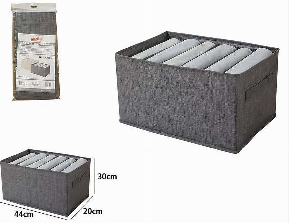ORGANIZER SALVASPAZIO PER ARMADI SCATOLA PIEGHEVOLE 6 SCOMPARTI 44X20X30CM 87403 - 11