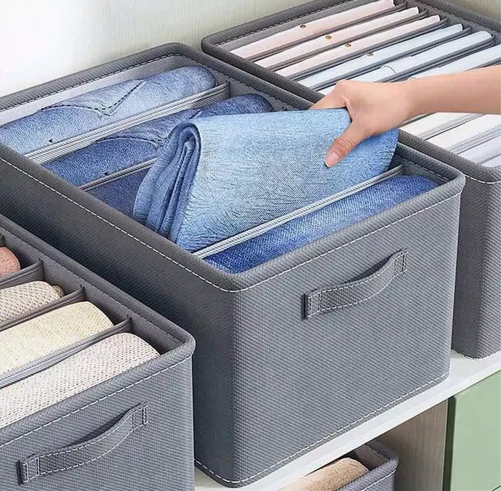 ORGANIZER SALVASPAZIO PER ARMADI SCATOLA PIEGHEVOLE 6 SCOMPARTI 44X20X30CM 87403 - 13