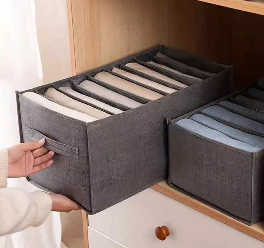 ORGANIZER SALVASPAZIO PER ARMADI SCATOLA PIEGHEVOLE 6 SCOMPARTI 44X20X30CM 87403 - 14